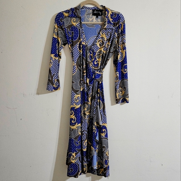 Dotty Wrap Midi Dress - Picture 1 of 5